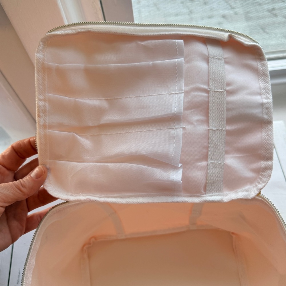 Compact Pink Cosmetic Travel Bag - Picture 5 of 8